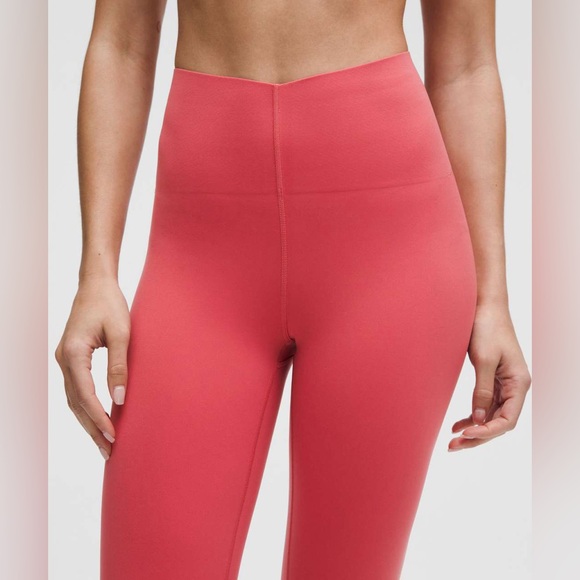 lululemon athletica Women's Glow up super high rise Tight 25" Red Coral Leggings - Picture 2 of 6